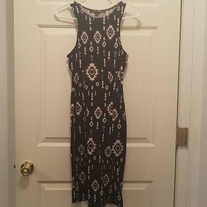 Black midi dress size Large